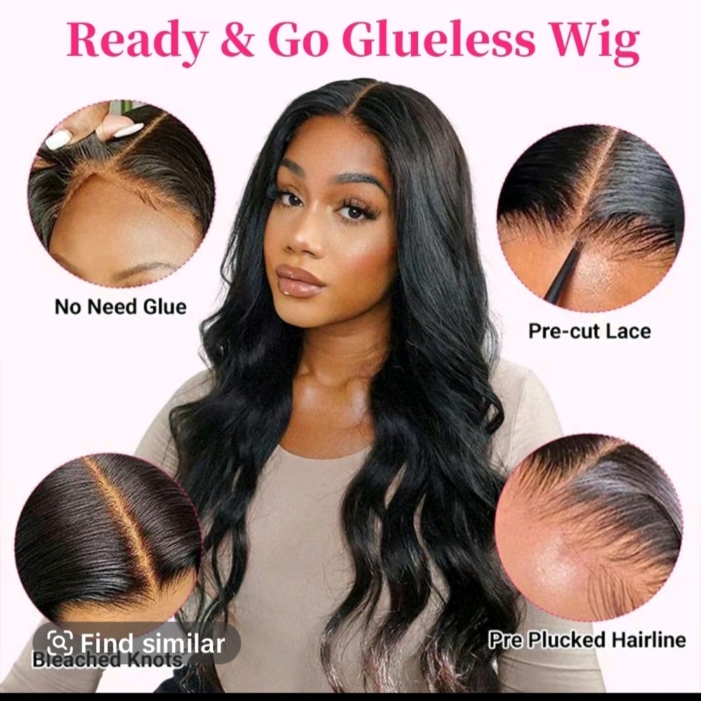 Glueless Black Wig